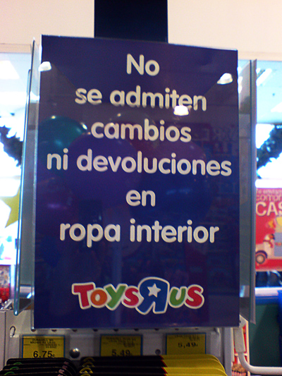 Devoluciones en ropa interior